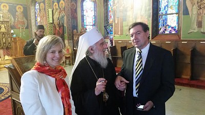 Codruta and Dean with the Patriarch